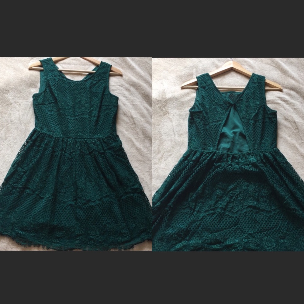 SOLD! High neck teal dress